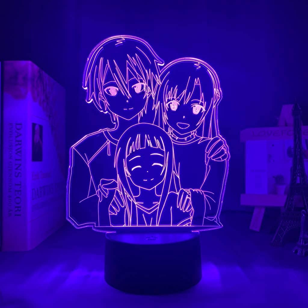 Cartoon Lamp Kids Lamp, iLight Gift Store Anime Led Light Sword Art Online for Bedroom Decor Acrylic Illusion Light Gift Light