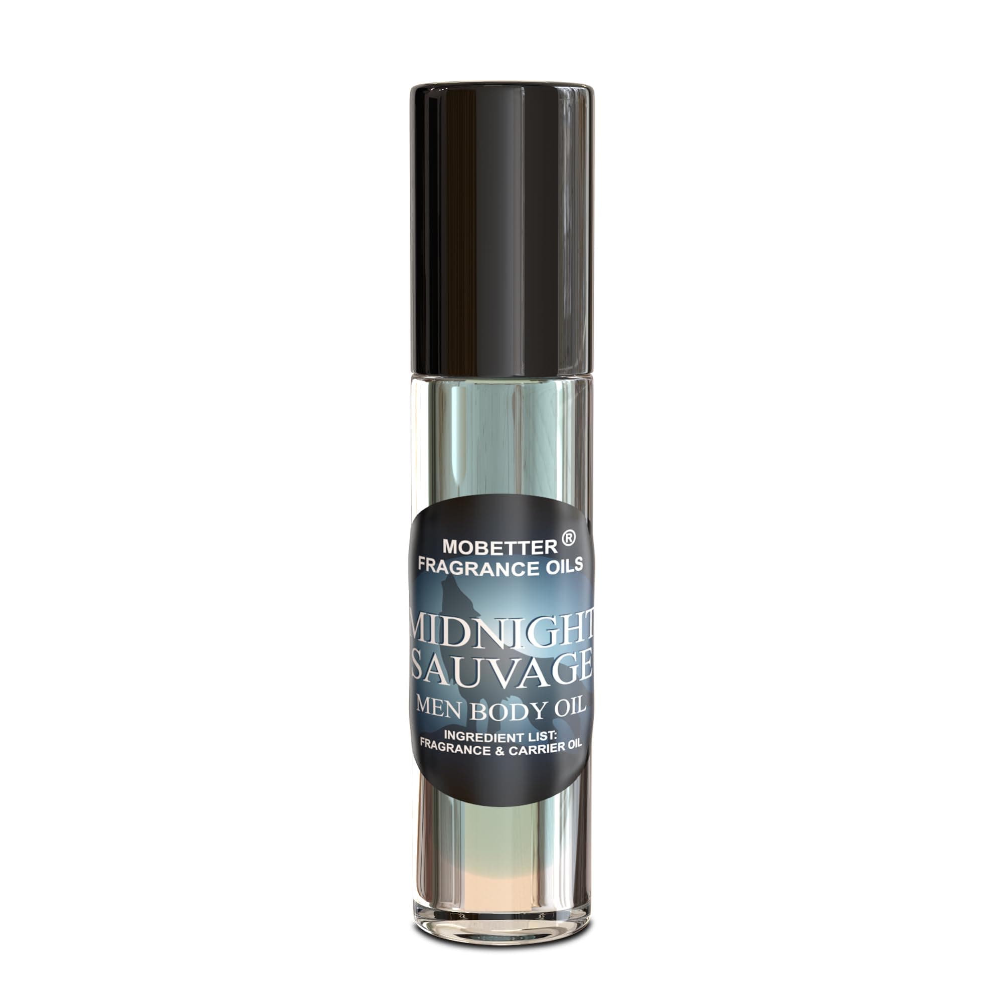 MOBETTER FRAGRANCE OILS Midnight Sauvage Men Cologne Body 1/3 oz Roll On Glass Bottle