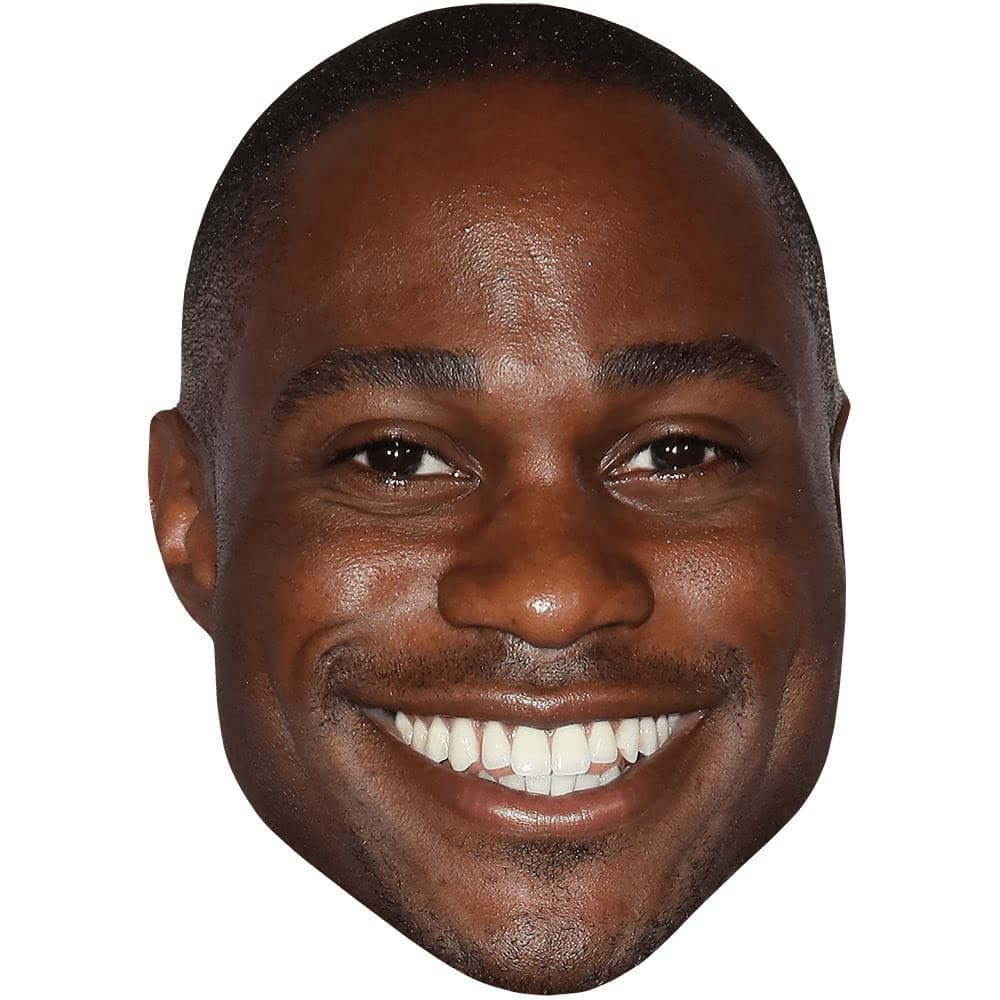 Uche UBA (Smile) Celebrity Mask, Flat Card Face, Fancy Dress Mask