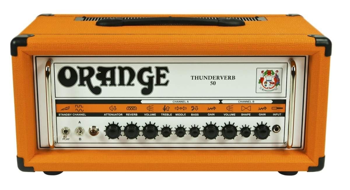 Orange Amplifiers Thunderverb 50 Series TH50HTC 50W Tube Guitar Amp Head Orange
