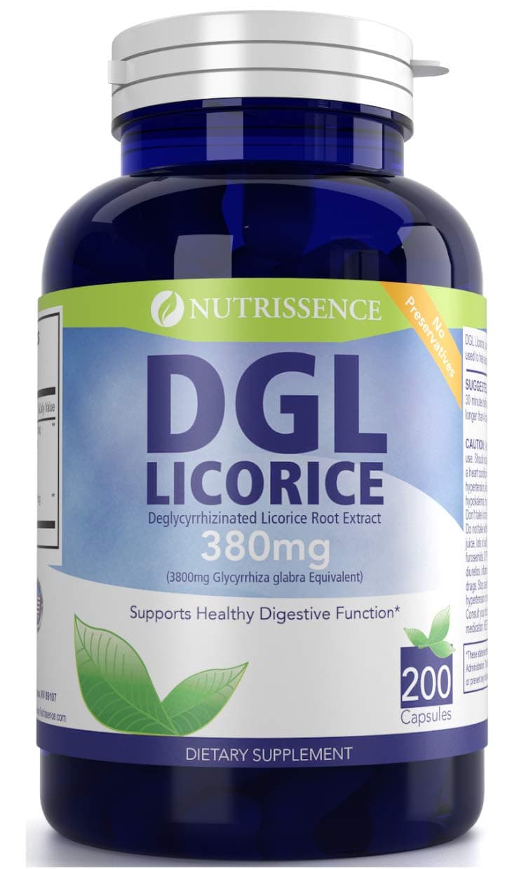 DGL Licorice 380mg 200 Capsules – Deglycyrrhizinated Licorice Root Extract