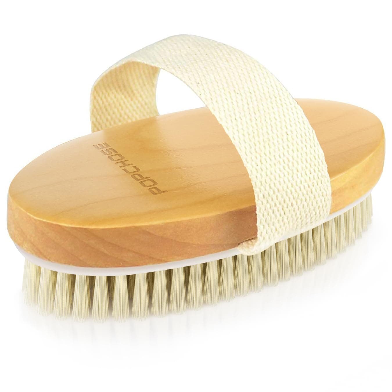 Dry Brushing Body Brush, Natural Bristle Dry Skin Exfoliating Brush Body Scrub for Flawless Skin, Cellulite Reduction, Lymphatic Drainage and Blood Circulation Improvement