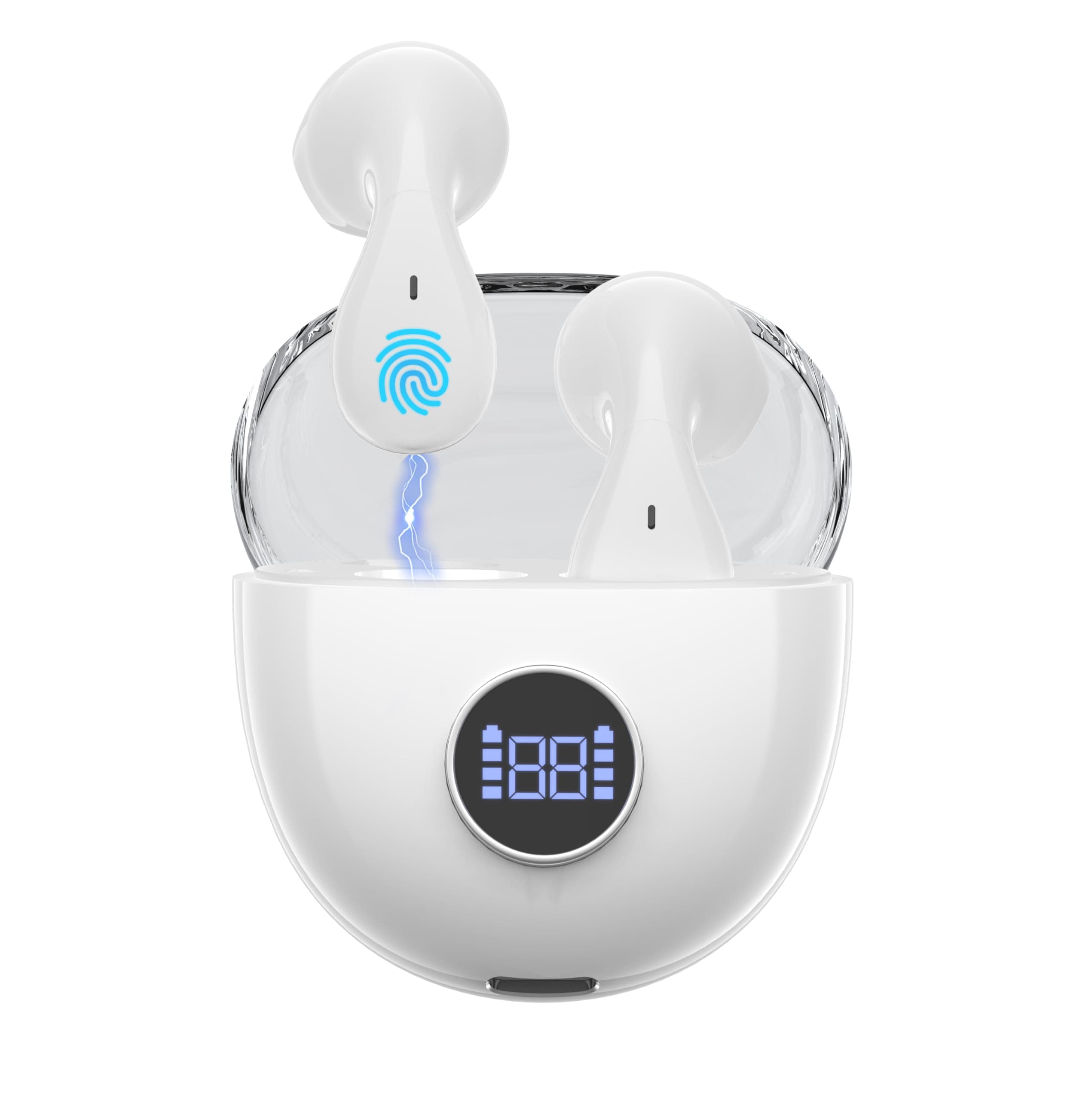 Language Translation Earbuds - Translation Earbuds Real Time, 144 Languages Online Translation, Two-Way Translator Device with APP for iOS for Android, Simultaneous Translation Bluetooth 5.4(White)