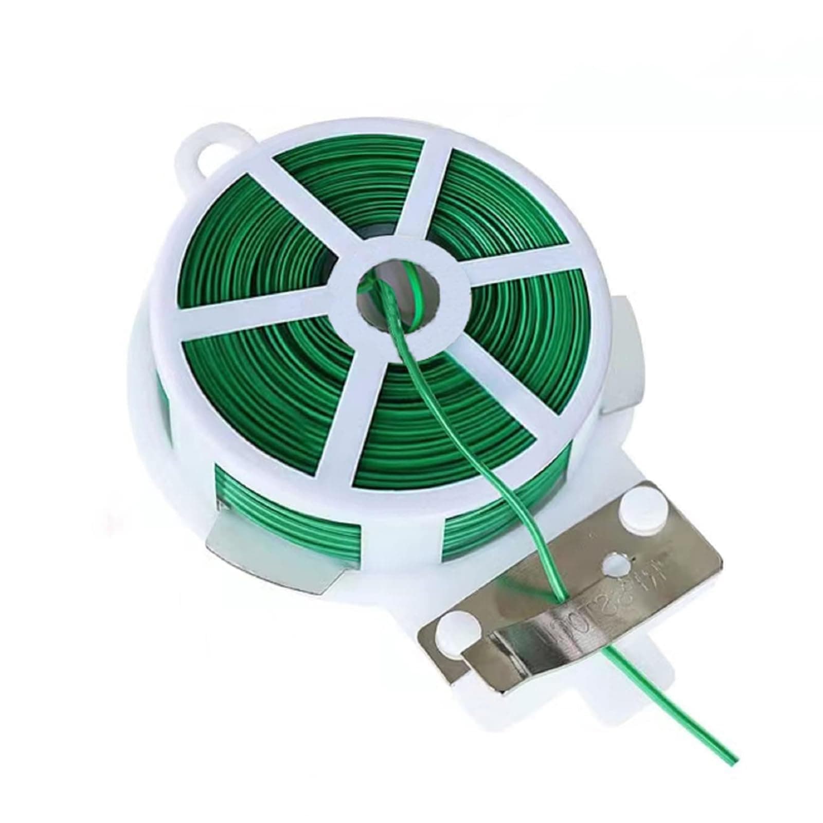 Garden Twist Ties with Cutter - 328ft Green Plant Ties for Gardening, Reusable Cable Ties for Plants, Flowers, Tomatoes, Climbing Vines
