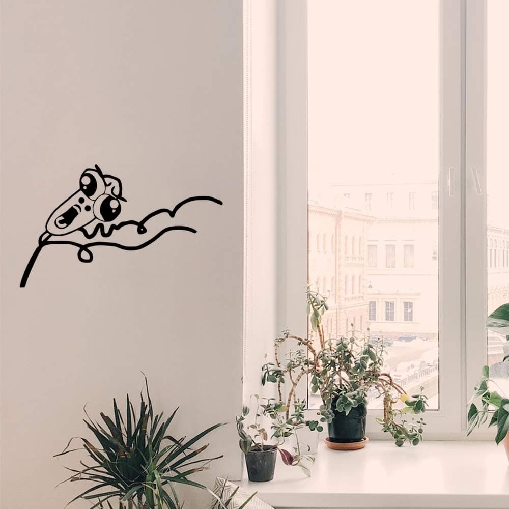 Wall Decals 29CM Wall Stickers Black Color - (OMG Run Guy Internet Meme)