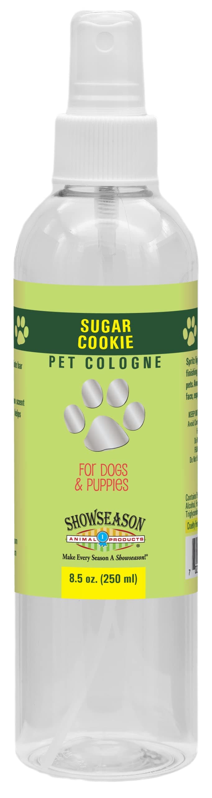 Showseason Sugar Cookie Dog Cologne 8.5 oz. | Long-Lasting Odor Eliminator, Dog Perfume, Paraben-Free, Biodegradable and Non-Toxic, Made In The USA