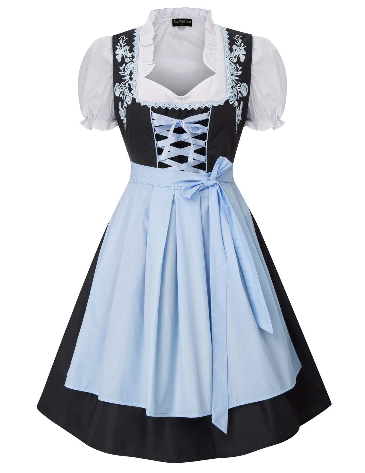 SCARLET DARKNESSWomen German Oktoberfest Costumes 3 Pcs Bavarian Dirndl Dresses