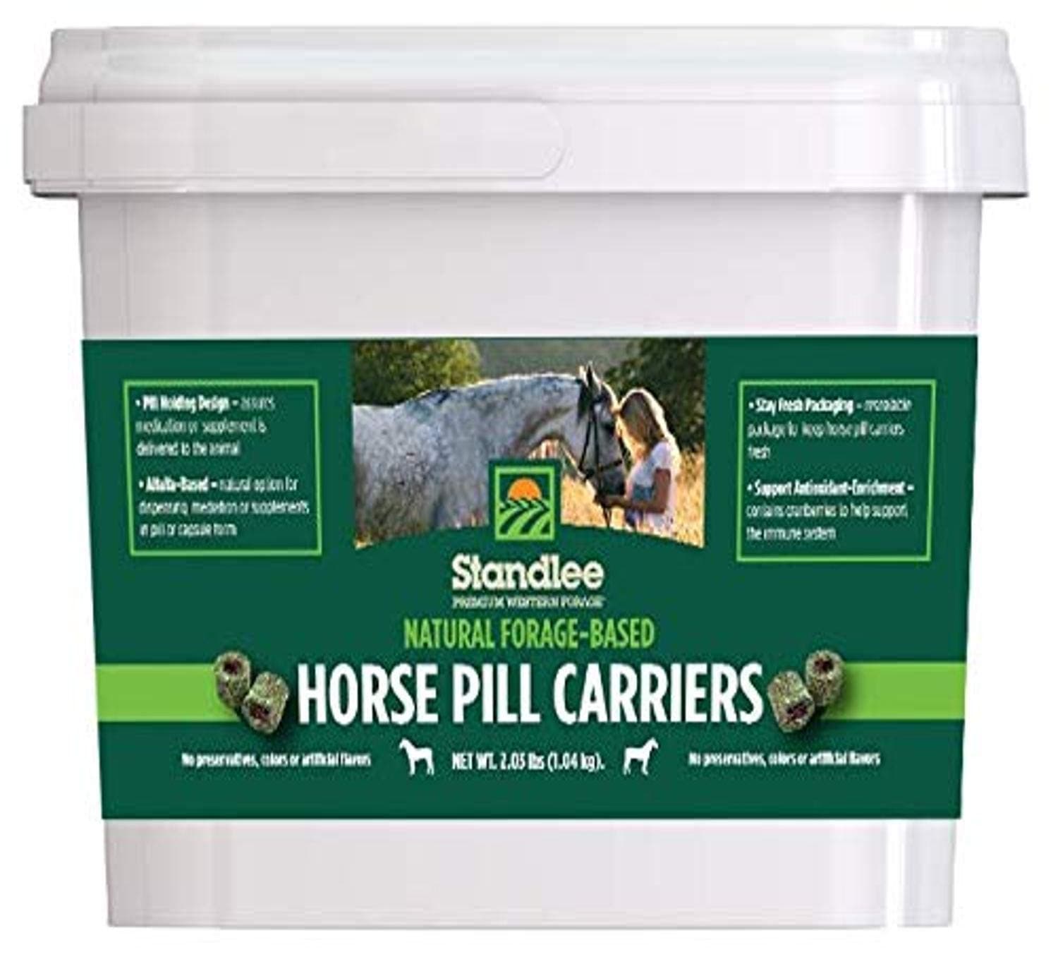 standleeHay Company Premium Products Horse Pill Carriers, 2lb Tub