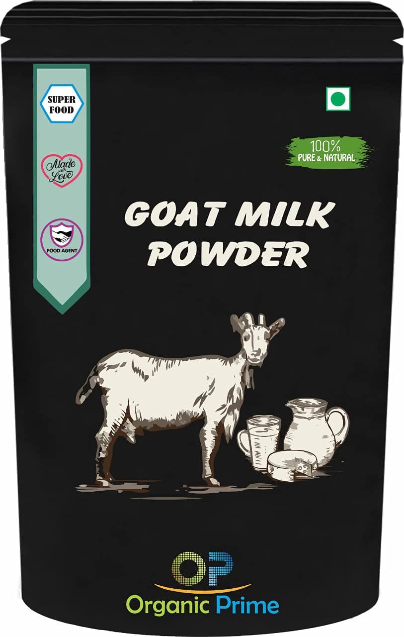 Organic Prime Goat Milk Powder | Freeze Dried, Gluten Free, No Additives, No Preservatives - 100 GM by Organic Prime