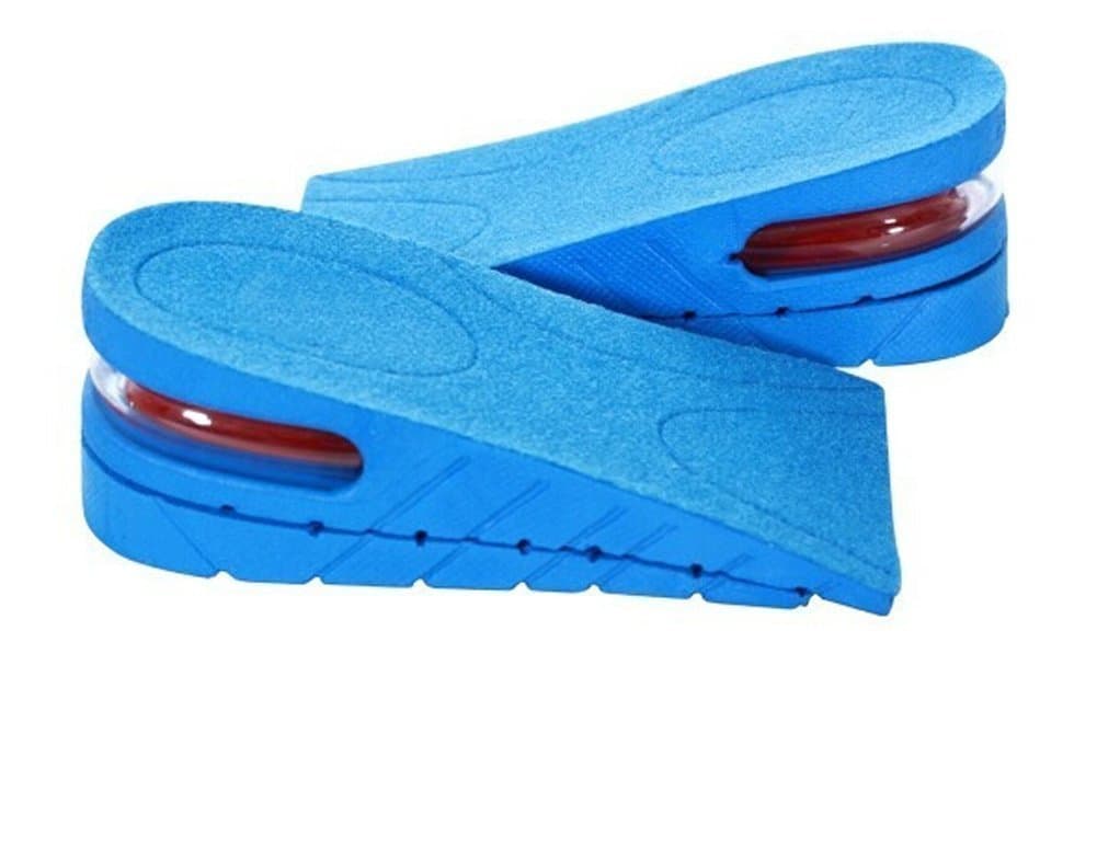 ZUMUii Butterme 1 Pair Unisex Air Cushion 2-layers Height Increase Taller Shoe Heel Lift Insole Inserts Two Layers Pads (Blue)