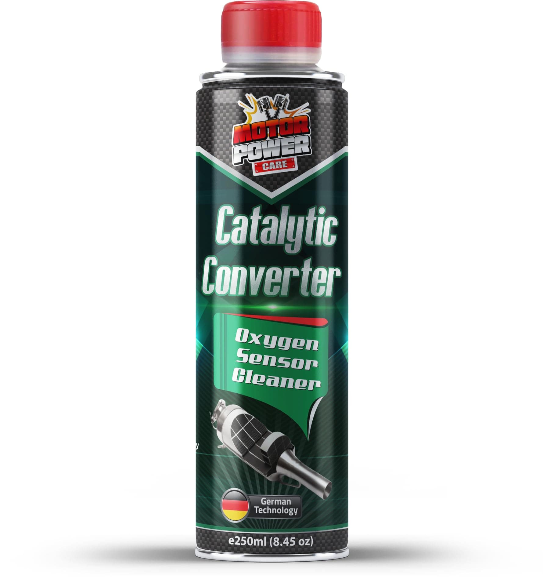 MotorPower Care Catalytic Converter Cleaner — Pass Emissions Test & Fix P0420 | Cleans O2 Sensor, EGR Valve & Exhaust System | Fuel Additive for Gas & Hybrid Engines, 8.45 fl oz