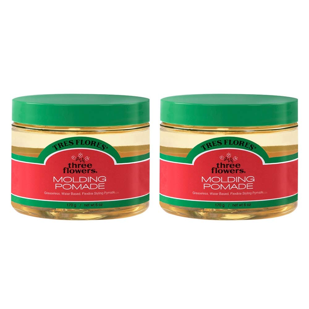 Tres Flores Molding Hair Styling Cream Pomade, for All Hair Types - 6 Oz (2 Pack)