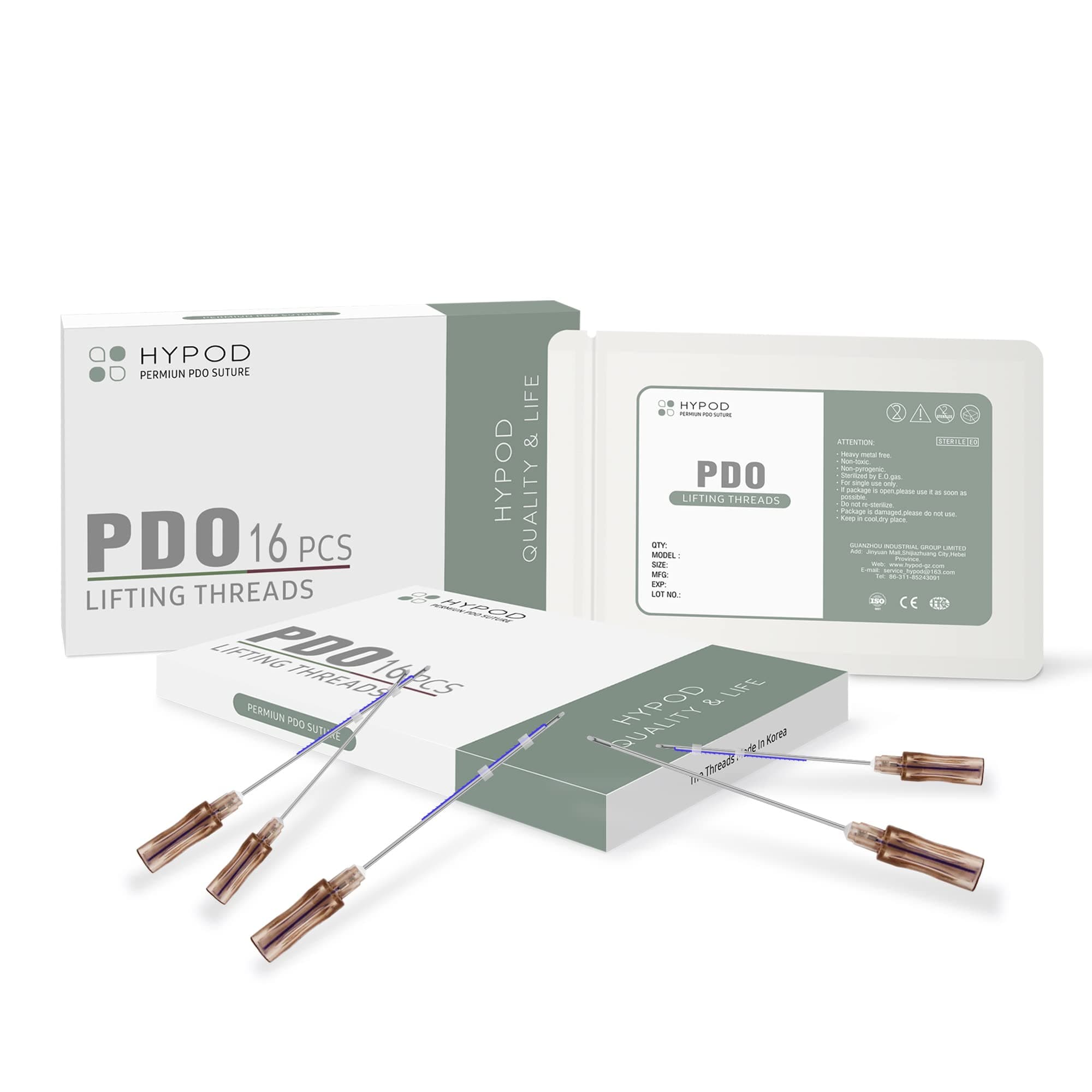 HYPOD Pdo Cog Nose Threads, Pdo Lifting Thread are Used to Embed The Nose Bridge or Columella, 16 PCS, 19G60MM