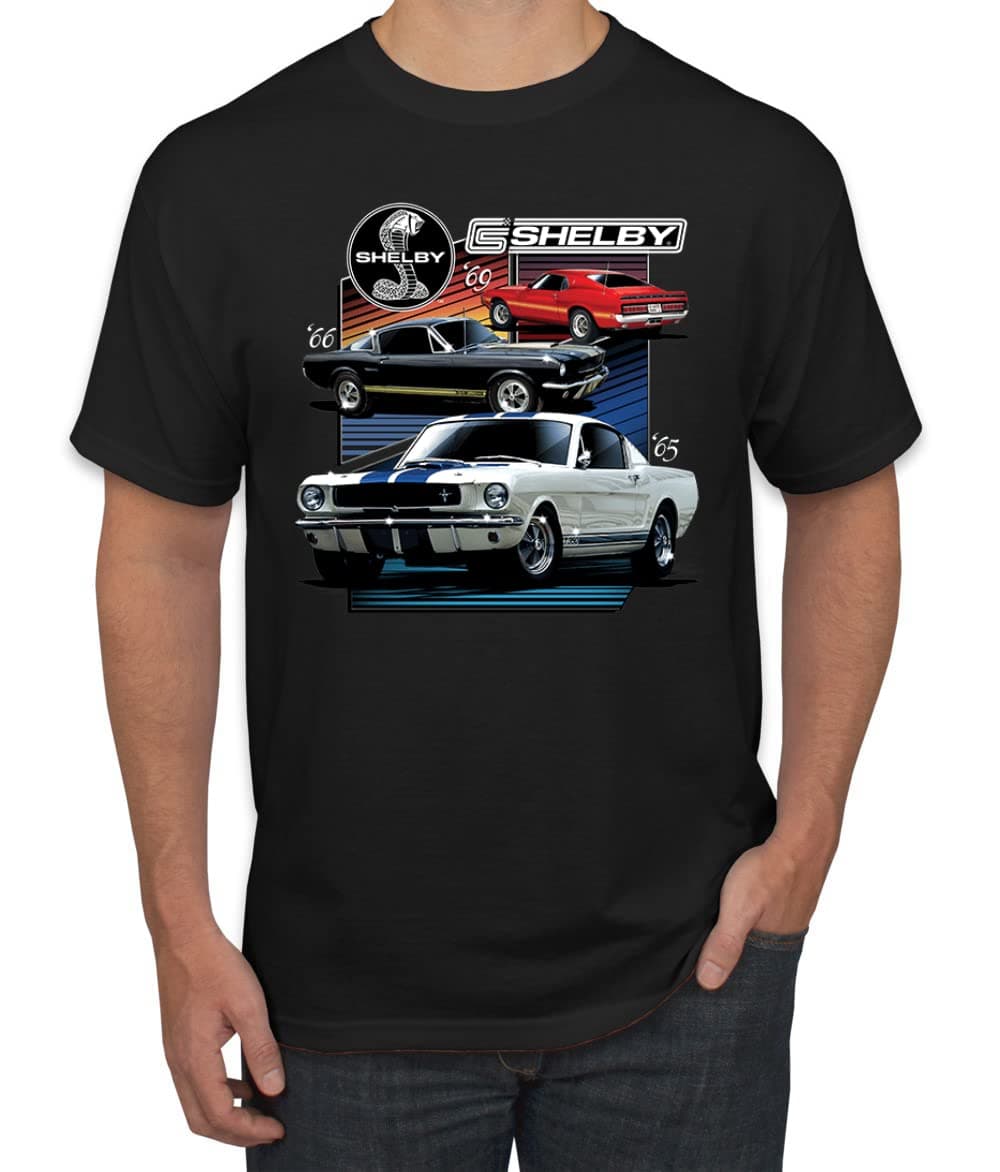 Shelby 65 Powered by Ford Motors Mustang Logo Emblem Cars and Trucks Men's T-Shirt