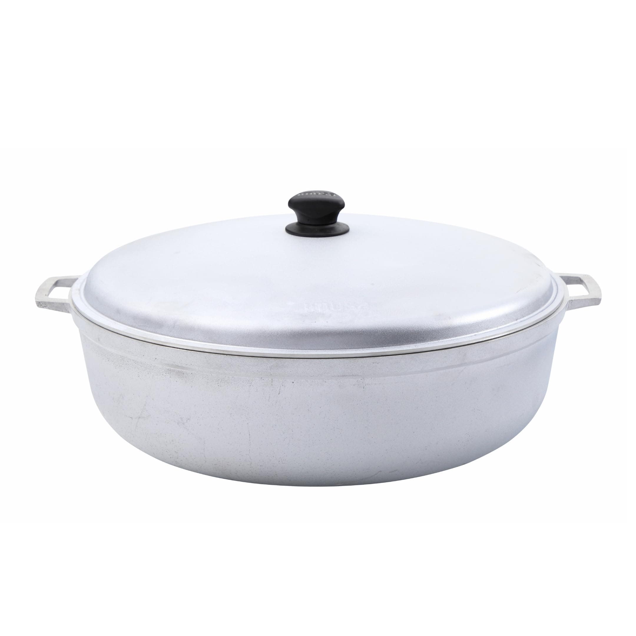 GAU-80508 Jumbo Traditional Natural Caldero for Cooking and Serving, 18 Quart, Silver