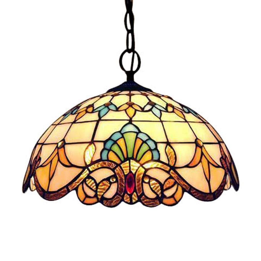 Tiffany Pendant Light Vintage Design Living Room Dining Room Veranda Mediterranean Corridor Balcony Attachments Hanging Lamp Round Pastoral Rustic Stained Glass Decoration Ceiling Lighting E27 Ø30cm