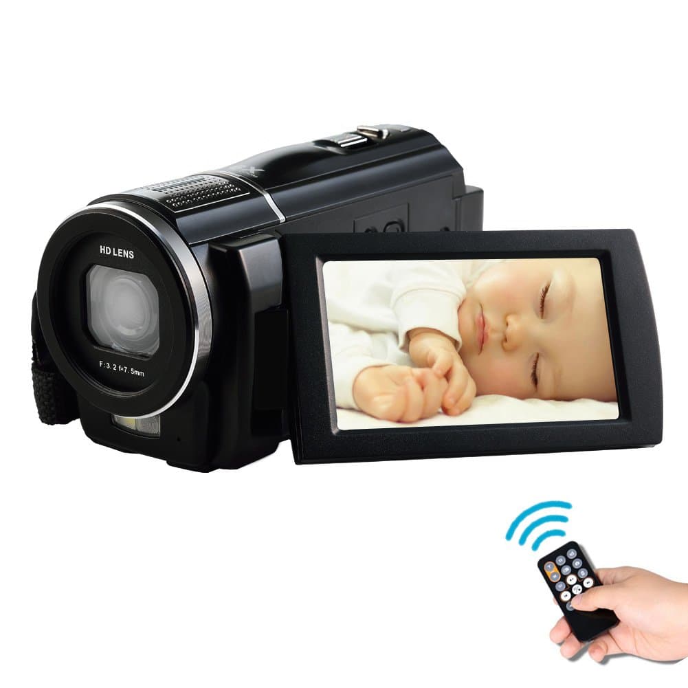 HDV-S5 Full HD 1080p 30fps Camcorder 24MP Resolution Macro Mode Support up to 64G SD Card External Battery 3 Inch Touch Screen HDMI TV Out Digital Video Camera (HDV-S5-FBM)