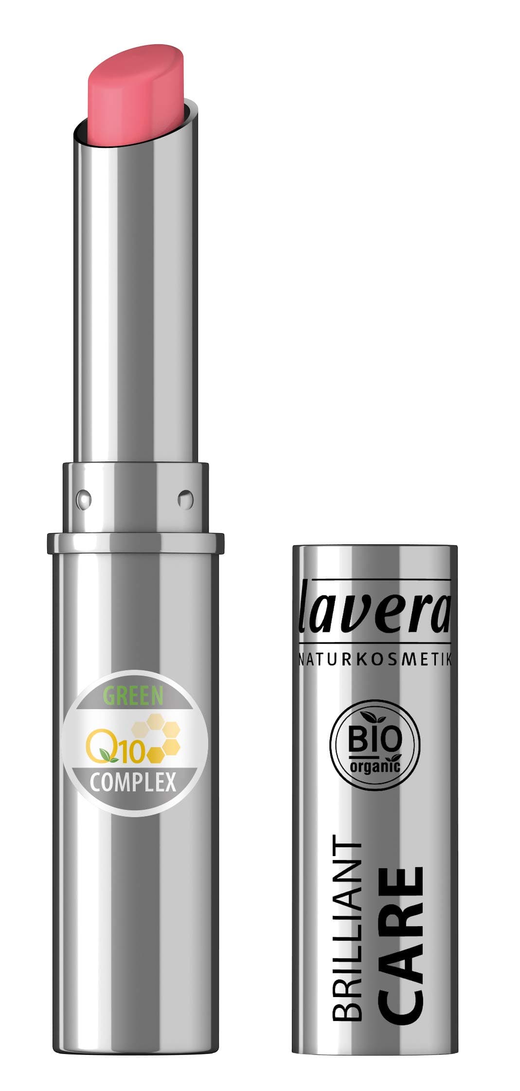 lavera Brilliant Care Lipstick Q10 -Strawberry Pink- Beautiful Lips ∙ Delicate colour & intensive nourishment Natural cosmetics Make-up Organic plant ingredients 100% natural make-up (1.7 g)