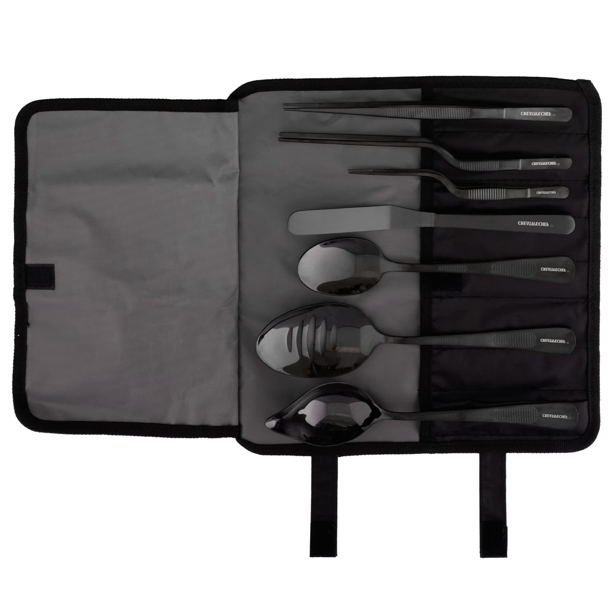 Professional Chef's Kit, 7-Piece Plating Tools Culinary Set. It Is Mainly Used For Plating, Tasting Flavors And Making Cakes. Made Of 420 Stainless Steel.(Black)