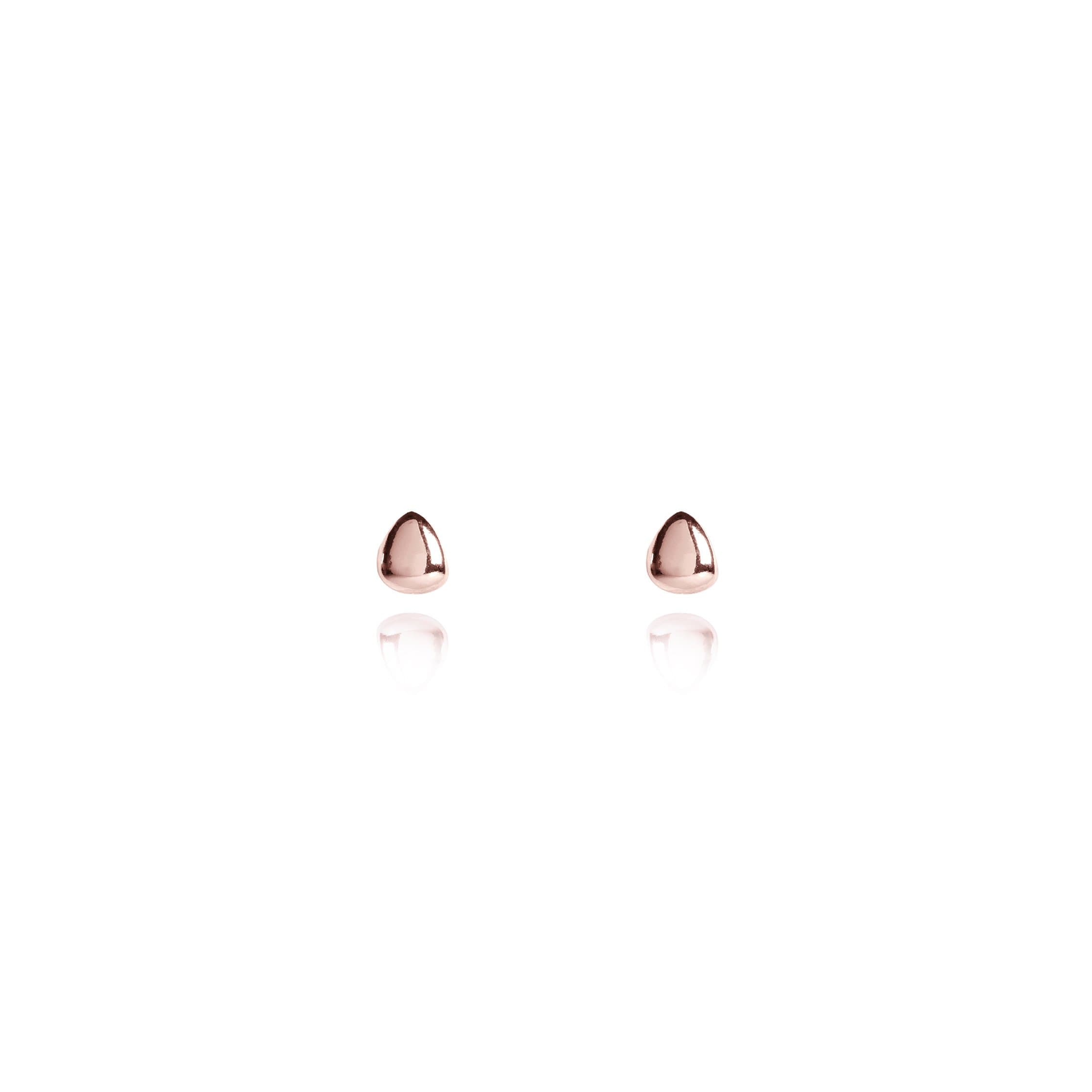 Joma Jewellery - Pebble - rose gold stud earrings