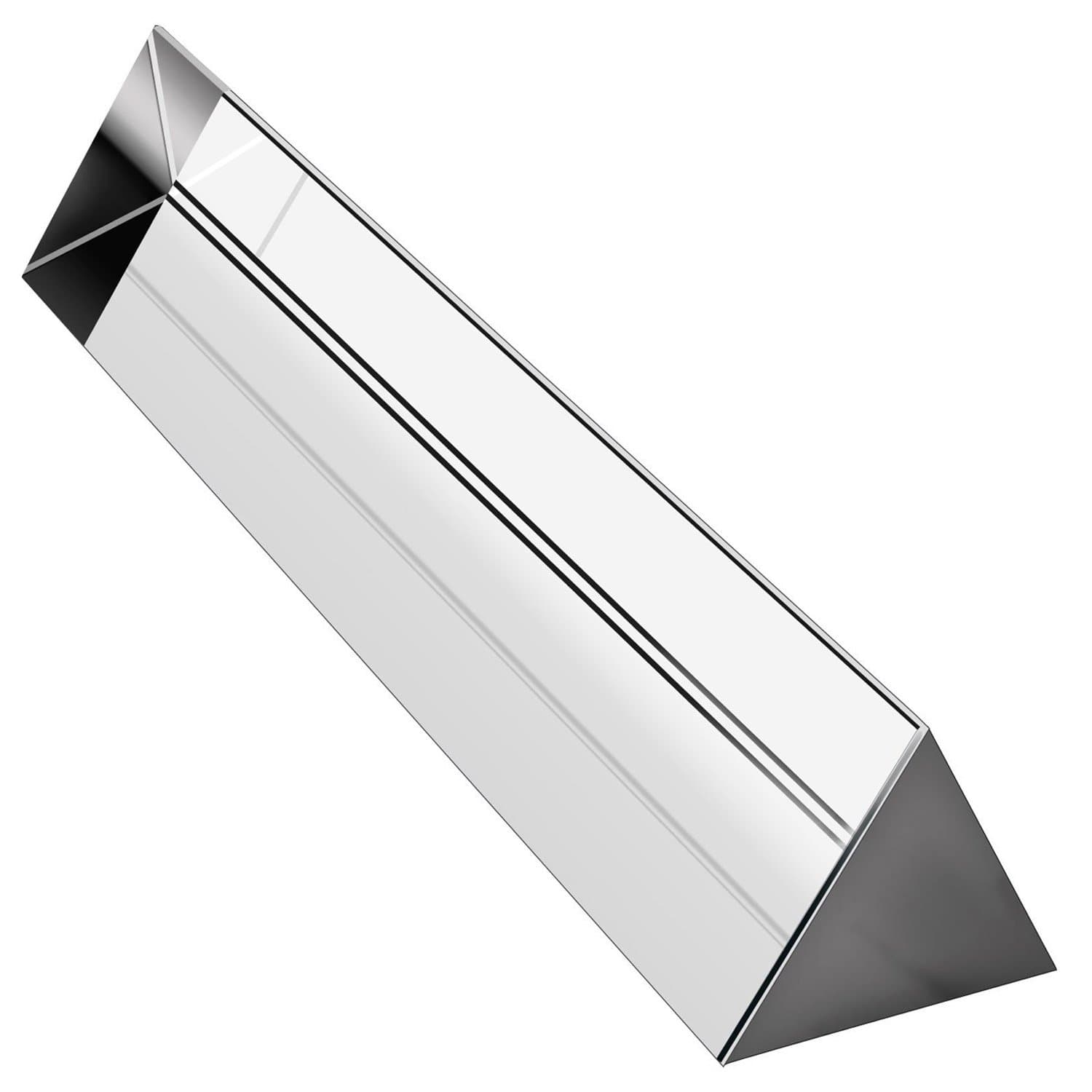 6" Amlong Crystal® Optical Glass Triangular Prism for Teaching Light Spectrum Physics 150mm