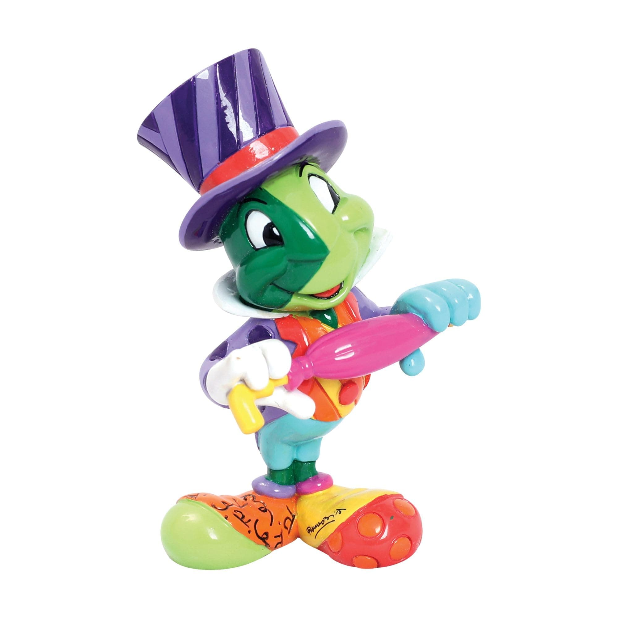 6006087 Disney by Britto Pinocchio Jiminy Cricket Miniature Figurine, 3.54 Inch, Multicolor