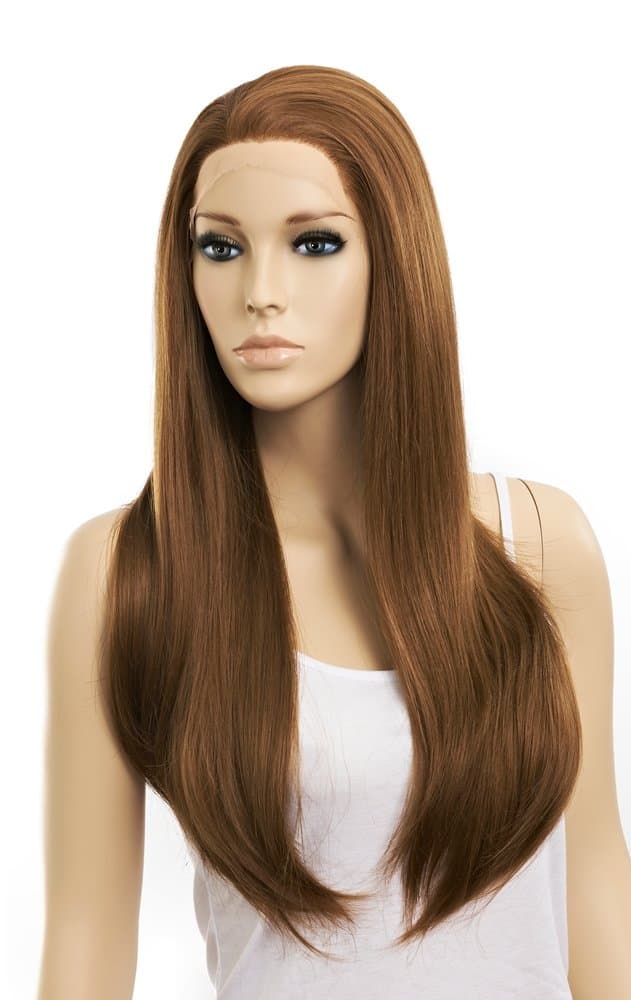 SETPRETTYXG Strawberry Blonde Silky Straight High Density Women Lace Front Wigs High Heat Resistant 24inch