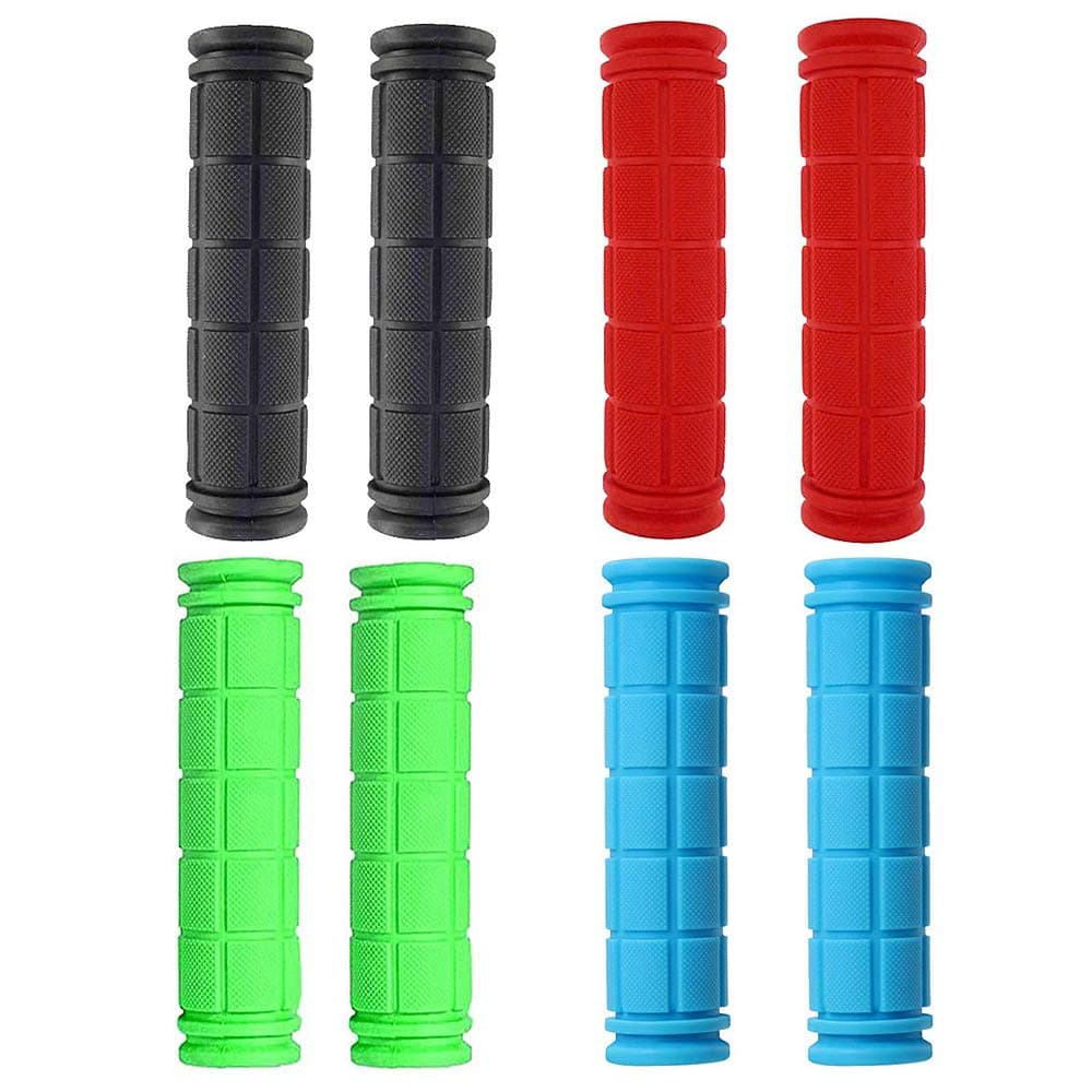 Bike Handlebar Grips for Kids Girls Boys, Non-Slip Rubber Mushroom Bicycle Grips for Scooter MTB BMX Cruiser Seadoo Tricycle Wheel Chair Mountain Road Urban Foldable Bikes Black Blue Red Green.