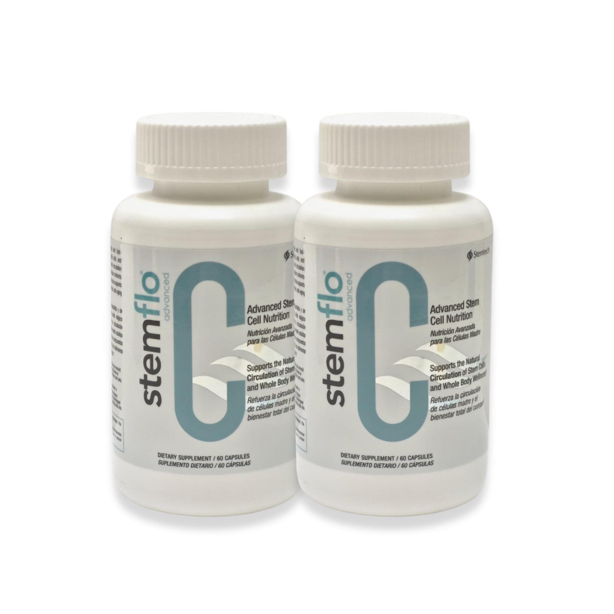 Stemflo Natural Stem Cell Support Supplement, Super-antioxidants, Cardiovascular & Blood Pressure Support, 60 Capsules (2 Pack)