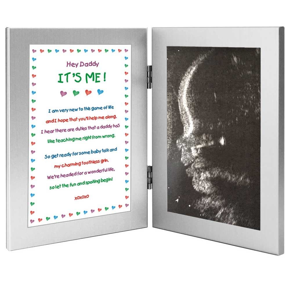 Poetry Gifts Hey Daddy It's Me, Father to be, Add 4x6 Inch Ultrasound Photo