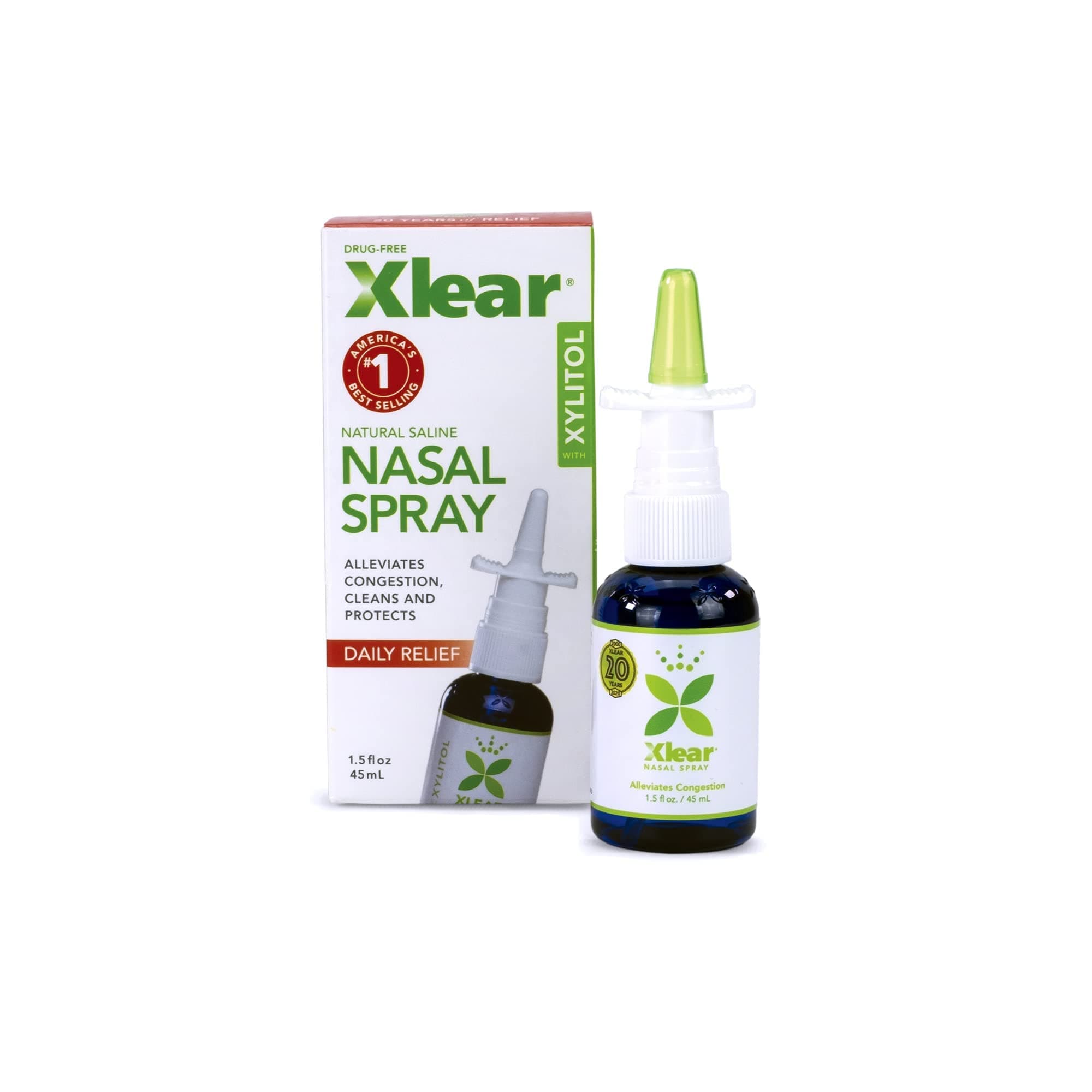Xlear Natural Nasal Spray with Xylitol, 1.5 fl oz (Pack of 4)