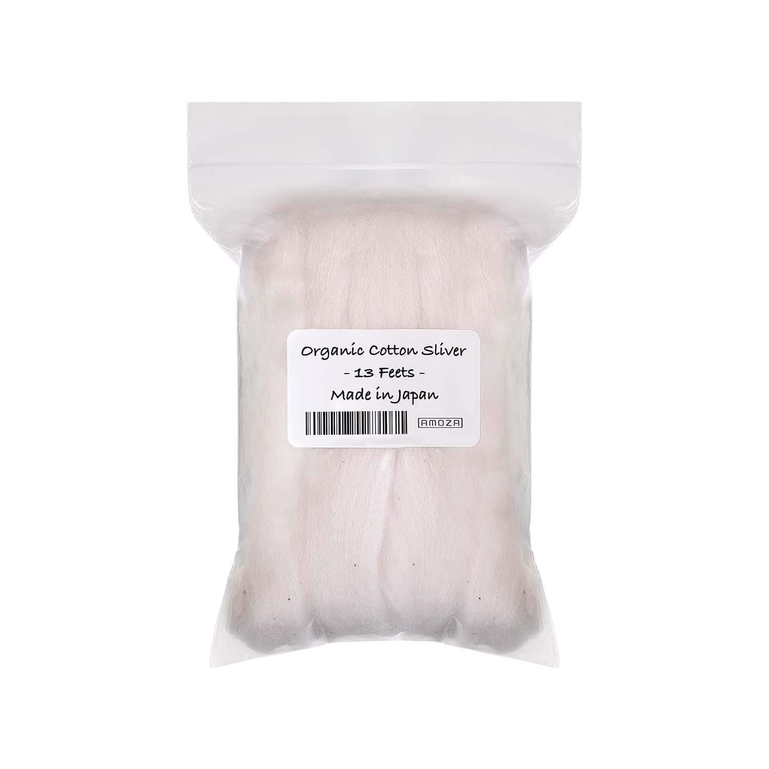 AMOZA Japanese Organic Cotton Silver 5 Yards 100% Organic Unbleached Made in Japan 1 Pack