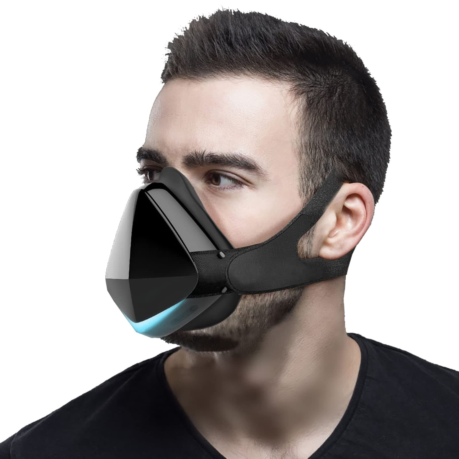 Personal Wearable Air Purifiers Smart Electric Respirator Reusable Portable Rechargeable Purifier for Men Women (Deluxe Plus, Black)