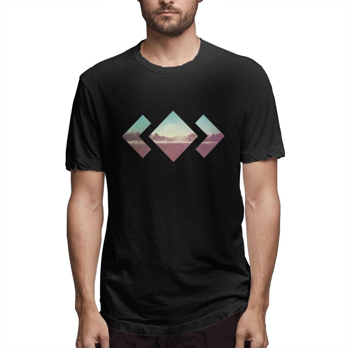RonaldAMaurer Mens Cool Madeon Adventure Logo Fashion Round Neck Short Sleeve Shirt