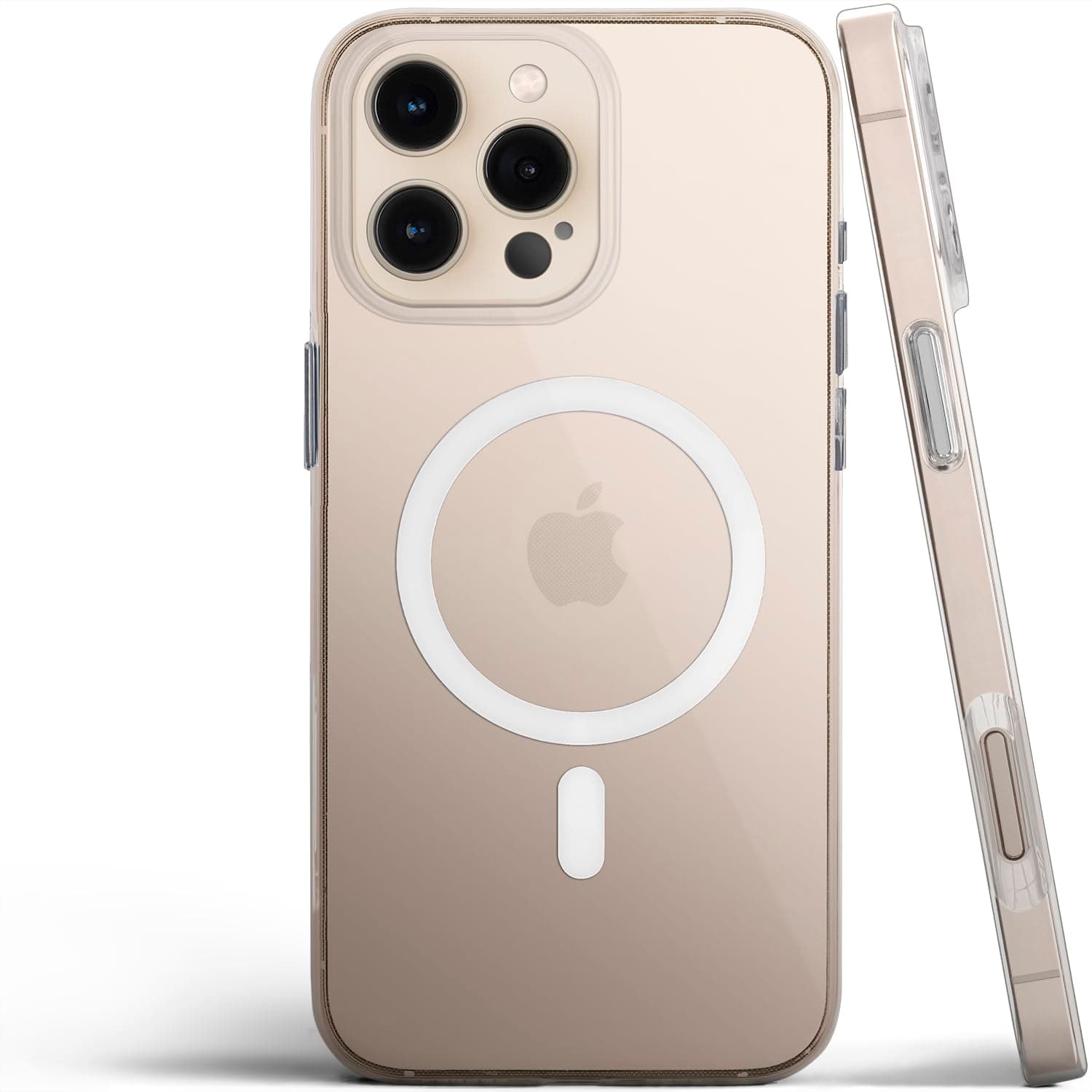 Clear Case for iPhone 16 Pro Max with Extra Grip, Slim Magnetic iPhone 16 Pro Max Case with Built-in Magnets (Clear Grip)