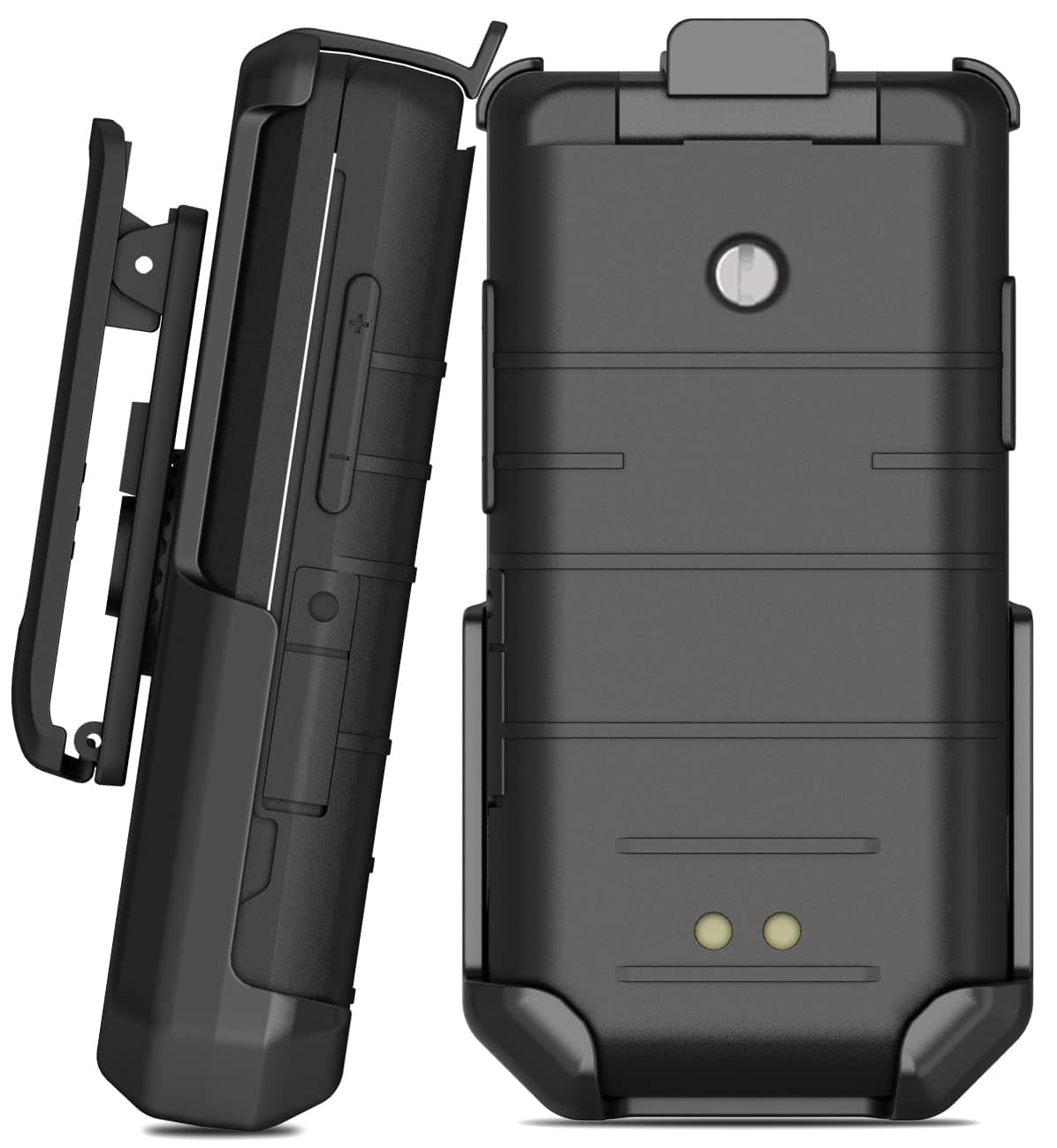 Holster for CAT S22 Flip Phone, Black [Rotating/Ratchet] Belt Clip Holder Case