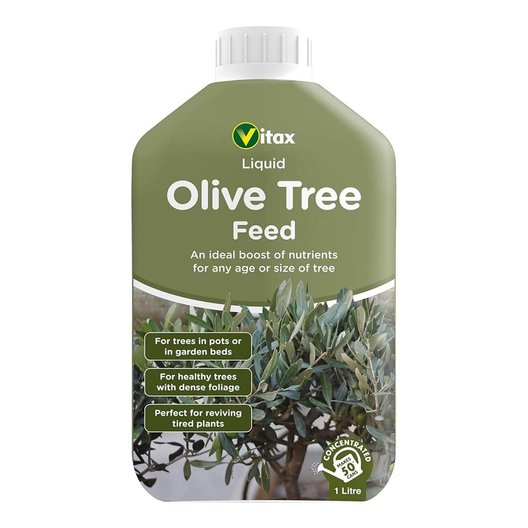 Vitax Olive Liquid Tree Feed - Fast acting with Extended Nitrogen Release for Healthier Growth, Dense Foliage & Improved Fruiting - Suitable For Borders, Pots & Containers - 1L