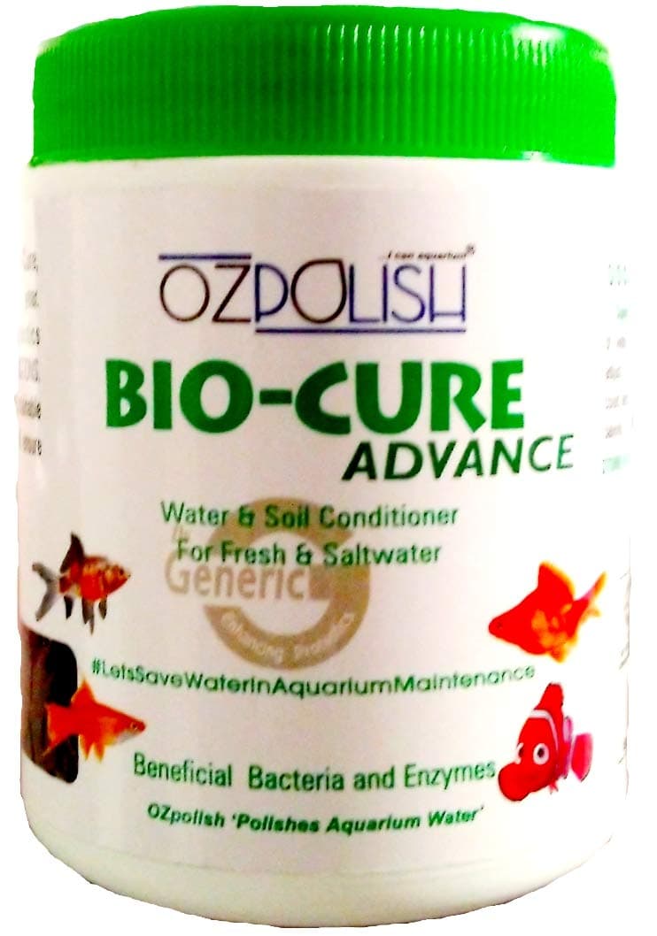 OZPOLISH Bio-Cure Advance by Aquatic Habitat | Aquarium Beneficial Bacteria | Deep Cleaner, Reduce Ammonia for Fish Tank/Pond and Aquaponics System | Freshwater and Saltwater (Dry; 100 g)