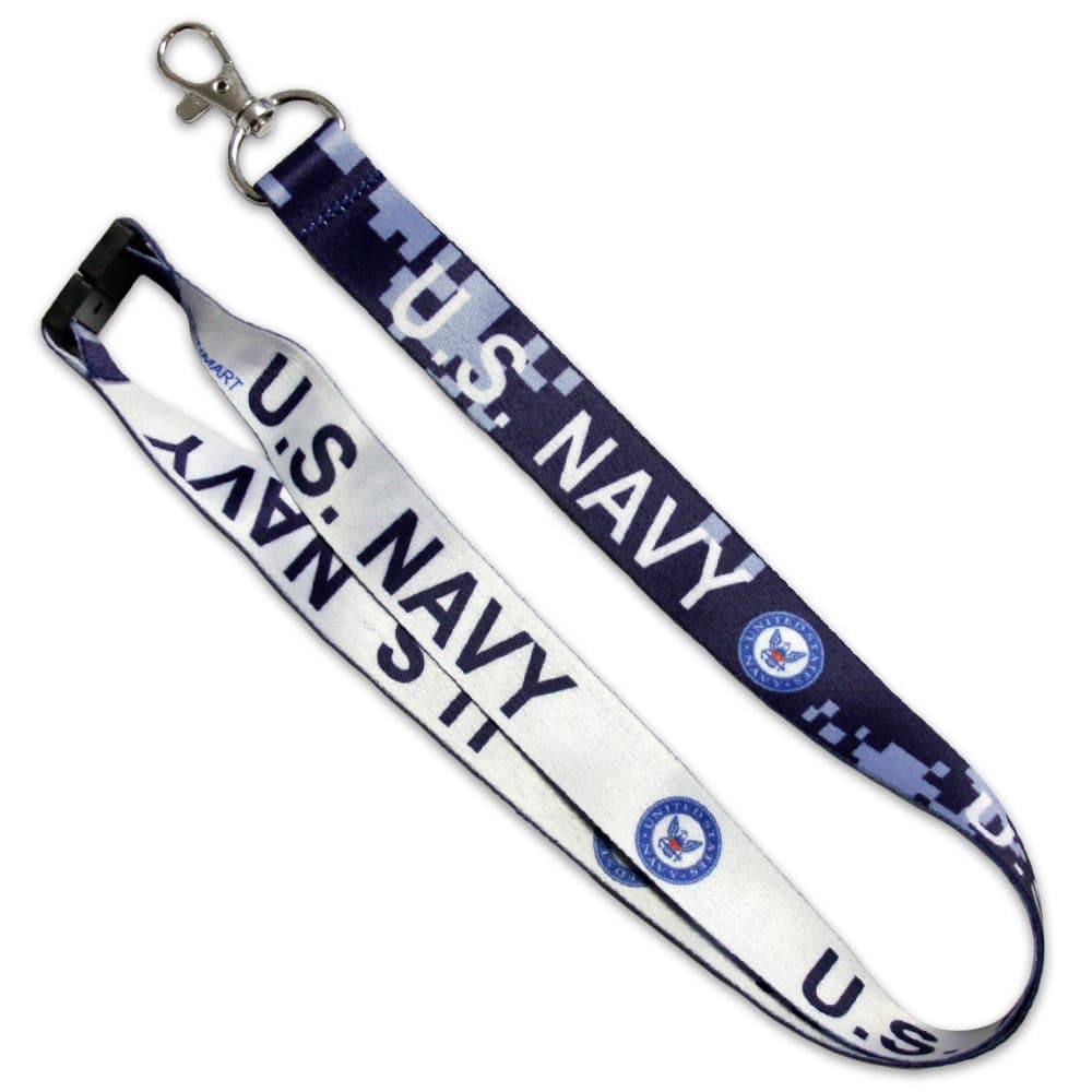 PinMart's U.S. Navy Military Patriotic Lanyard w/ Safety Release