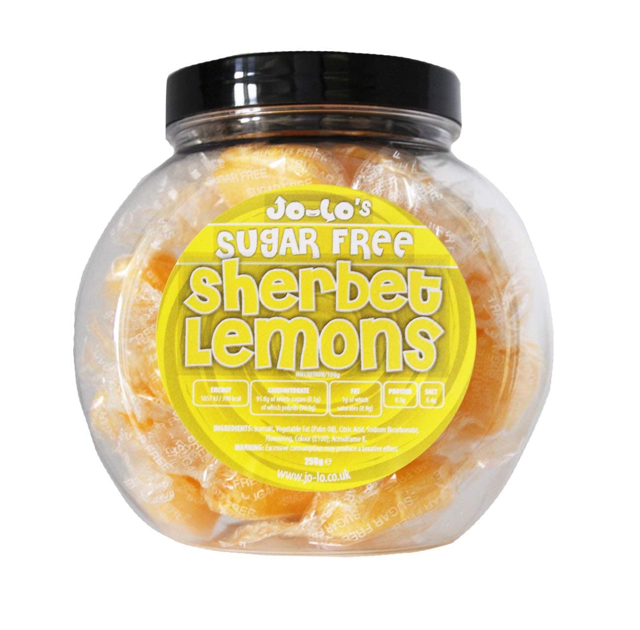 Jo-Lo Sugar Free Sweets - Sherbet Lemons - 250g Jar