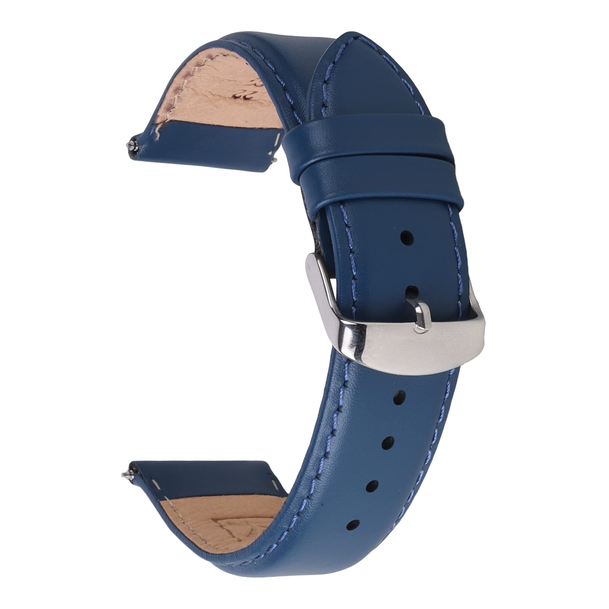 Aspire Series Genuine Leather Mens Replacement Watch Straps Compatible With All Watches With Regular 22 Mm Lug Size (49329222), Blue