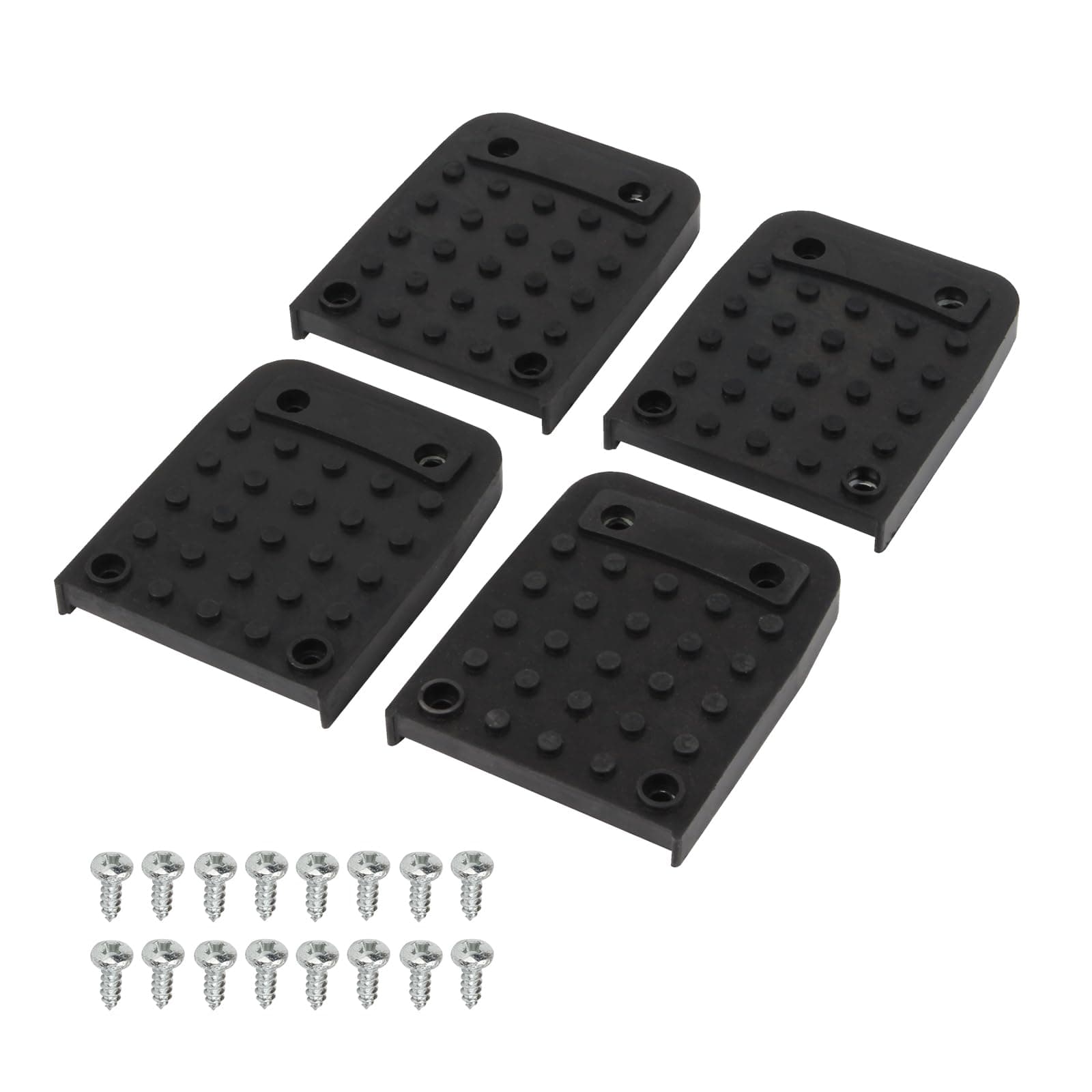 4Pcs Stilt Sole Anti-Slip Foot Pads for Drywall, Drywall Stilts Replacement Part Kits, Construction Tripod Mat with Screw for Plastering, Painting, Wiring, Street Performance