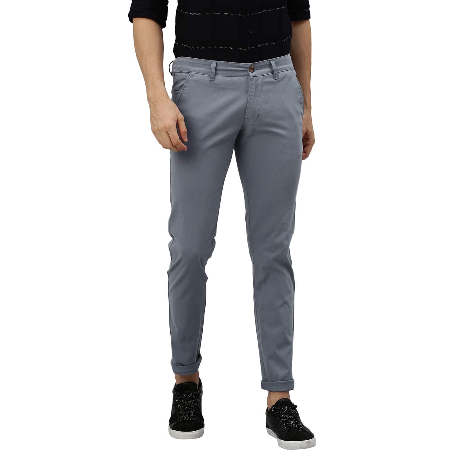 Urbano Fashion Men's Cotton Slim Fit Casual Chinos Trousers Stretch
