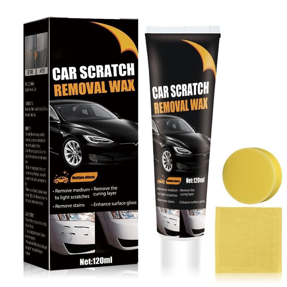 Car Scratch Repair Paste, Scratch Repair Wax For Car, Car Scratch Remover, Car Scratch Repair Paste Polishing Wax, Premium Car Scratch Removal Kit, With Wipe & Sponge (120ml)