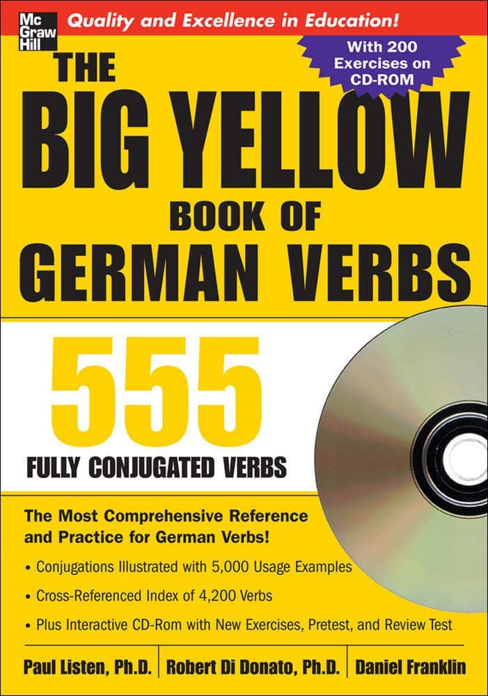 The Big Yellow Book of German Verbs (Book w/CD-ROM): 555 Fully Conjugated Verbs (Big Book of Verbs)