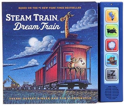 Steam Train Dream Train Sound Book: (Sound Books for Baby, Interactive Books, Train Books for Toddlers, Children's Bedtime Stories, Train Board Books) (Goodnight, Goodnight Construction Site)
