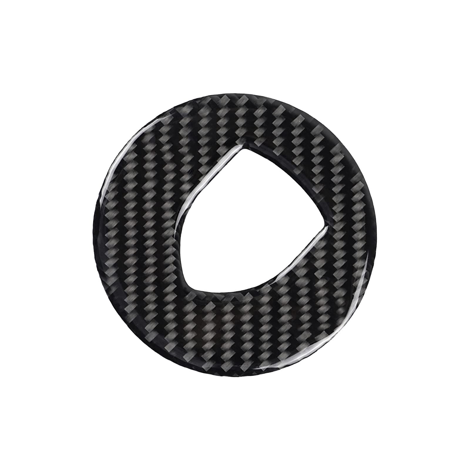 SUNJIKA Compatible with Carbon Fiber Emblem Logo Caps Cover Trim Sticker Accessories for Porsche 718 911 Panamera 2017-2020 Cayenne 2015-2020 Macan 2014-2021 1PCS (Black)