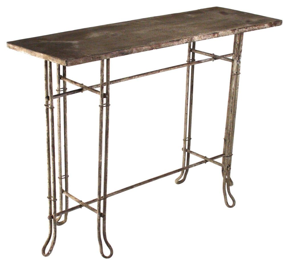 ZENTIQUE Rustic Metal Console Table