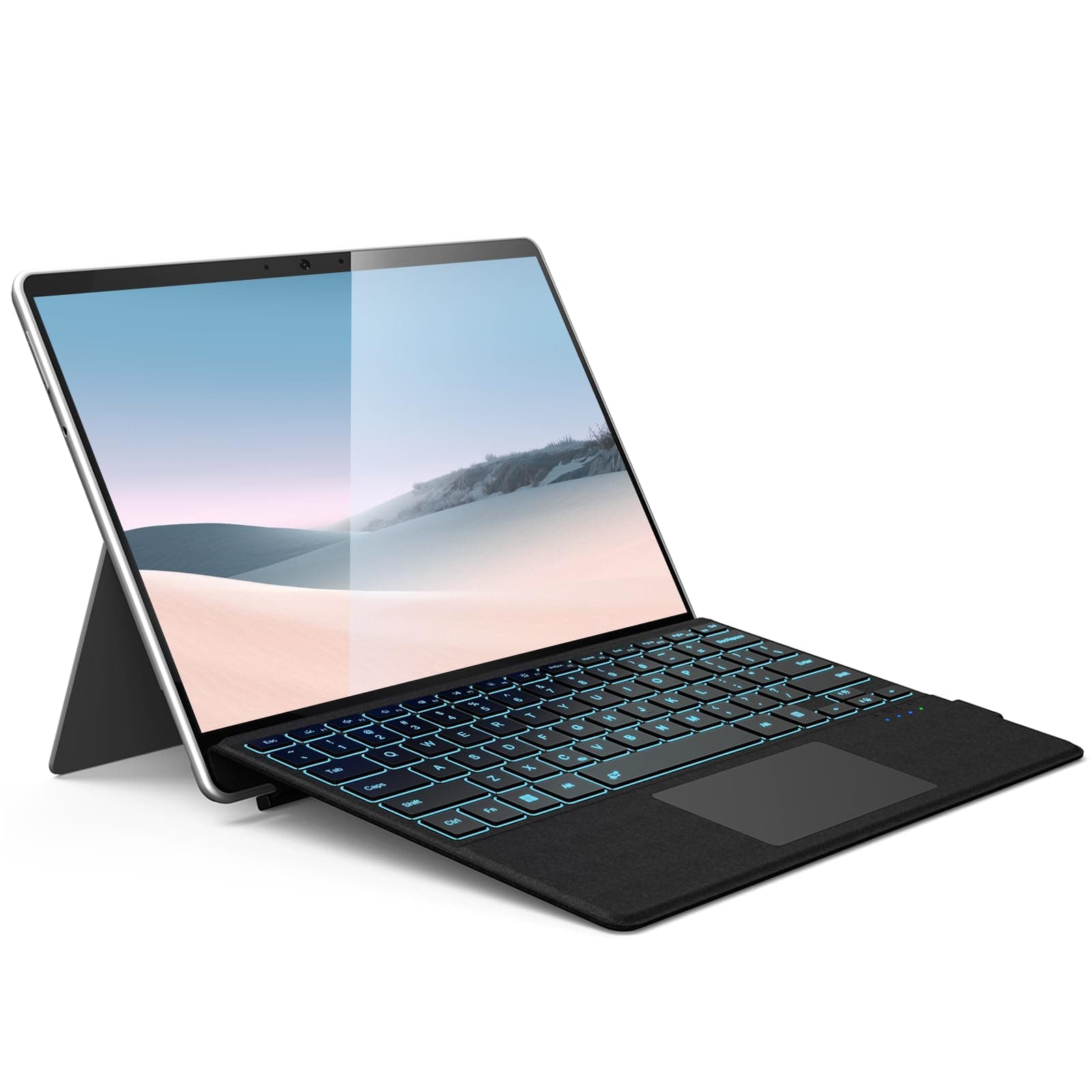 Surface Pro Keyboard, Wireless Type Cover for Microsoft Surface Pro 7 Plus 7/6/5/4/3 12.3 inch, 7 Color Backlit Bluetooth Ultra-Slim Portable Magnetic Keyboard with Trackpad