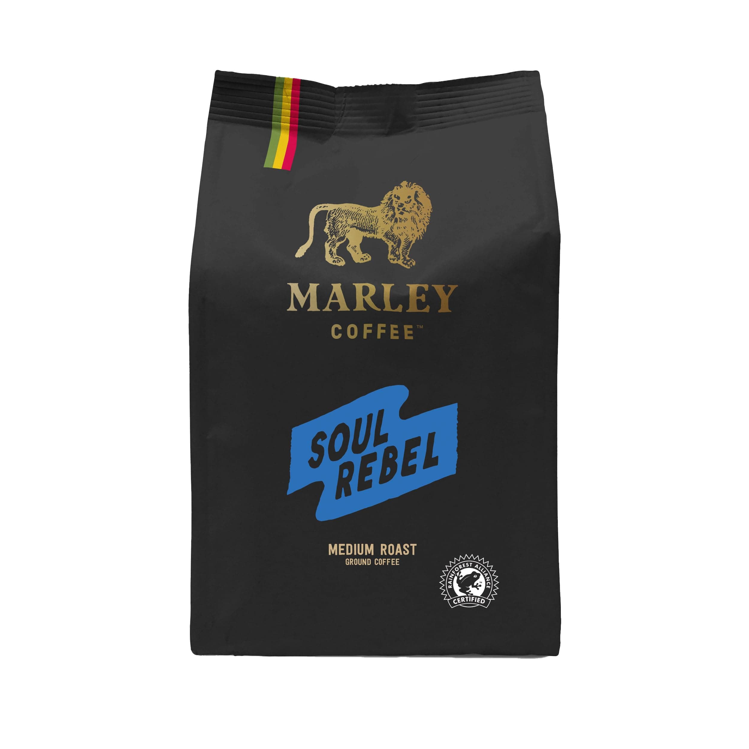 Marley Coffee Medium Roast Ground Coffee 227g - Soul Rebel Blend - From The Marley Family - Ideal For V60 Filter Cafetiere Aeropress - Strength 3